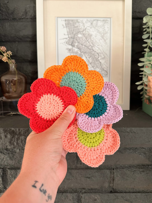 Set of 4 Flower Coasters